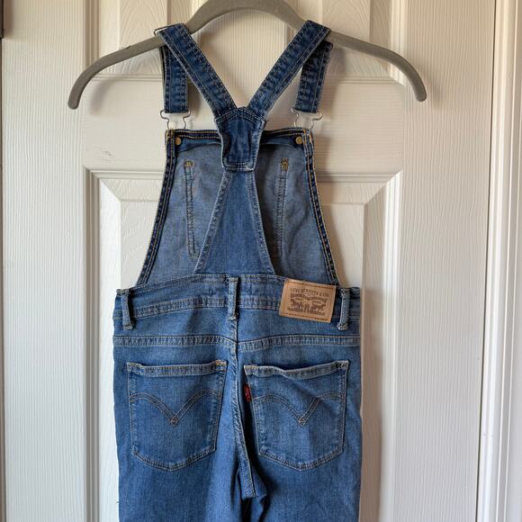 Levi's Girlfriend Denim Overalls Girls 7 - Picture 8 of 10